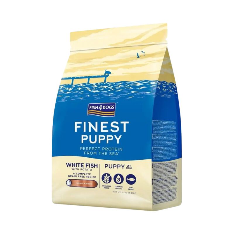 Fish4dogs Finest Dog Puppy Small Pesce Bianco 1,5 kg