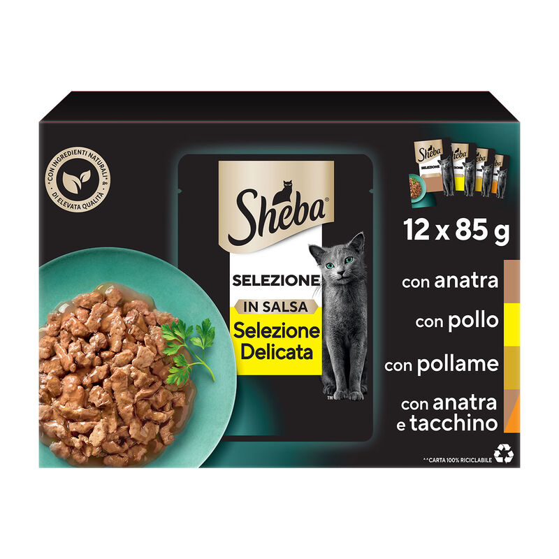 Sheba Cat Selezione Delicata in Salsa 12 pz x 85 gr