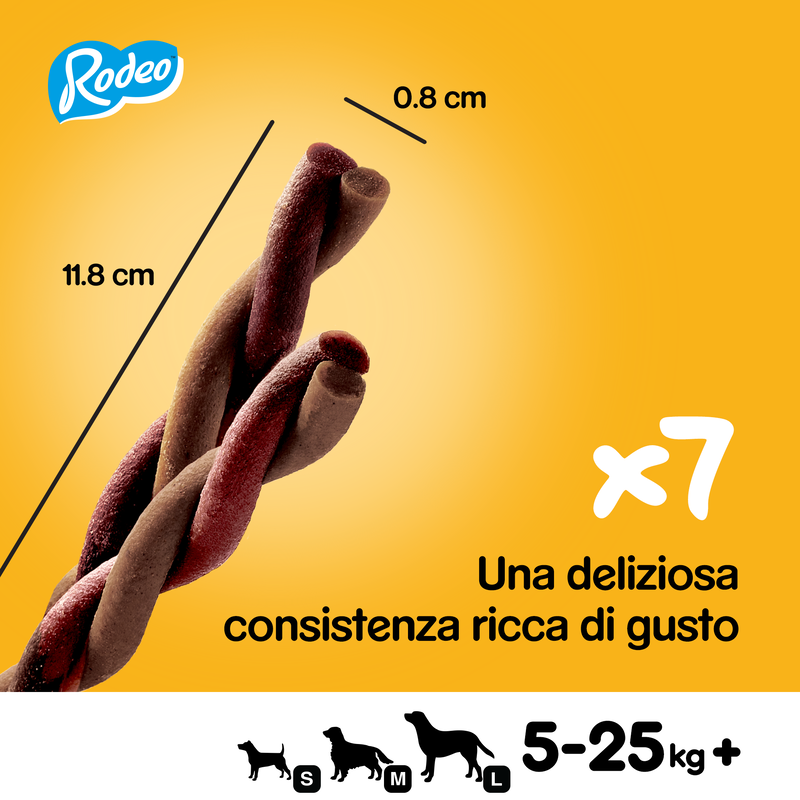 Pedigree Dog Adult Snack Rodeo al Manzo 7 pz