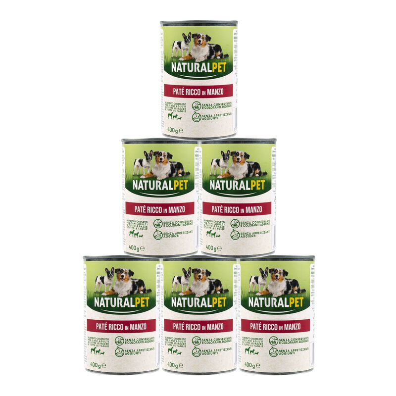 Naturalpet Dog Adult Pat&egrave; ricco in Manzo 400 gr