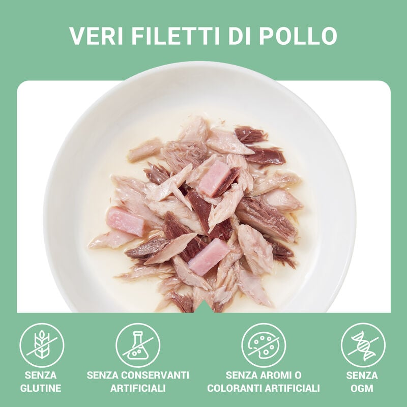 Schesir Cat Pollo con Prosciutto in&igrave; brodo70 gr