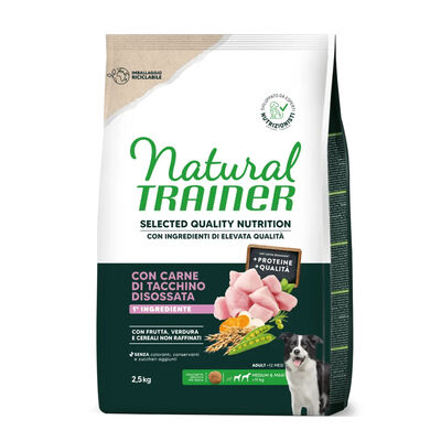 Natural Trainer Selected Quality Nutrition Dog Adult Medium&Maxi con Tacchino 2,5kg