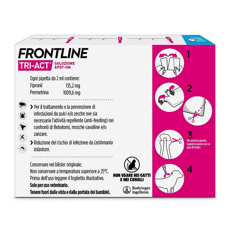 Frontline Tri-act antiparassitario cani 10-20 kg - 3 pipette