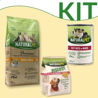 Kit degustazione Naturalpet dog adult secco + umido + snack