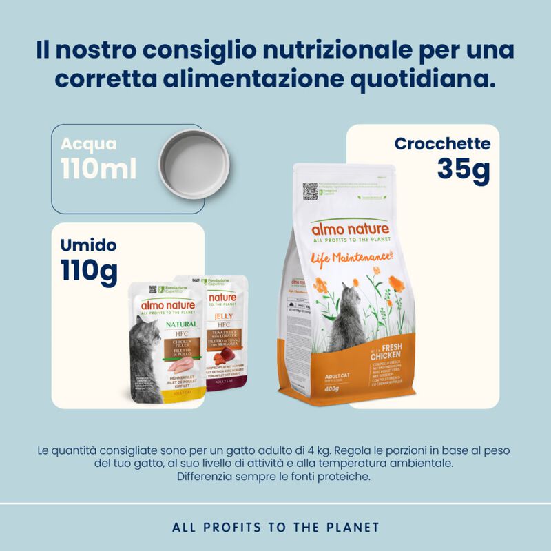 Almo Nature Life Maintenance Cat Adult Pollo 400 gr