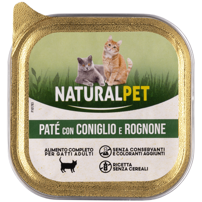 Naturalpet Cat Sterilised pat&eacute; con coniglio e rognone 100gr