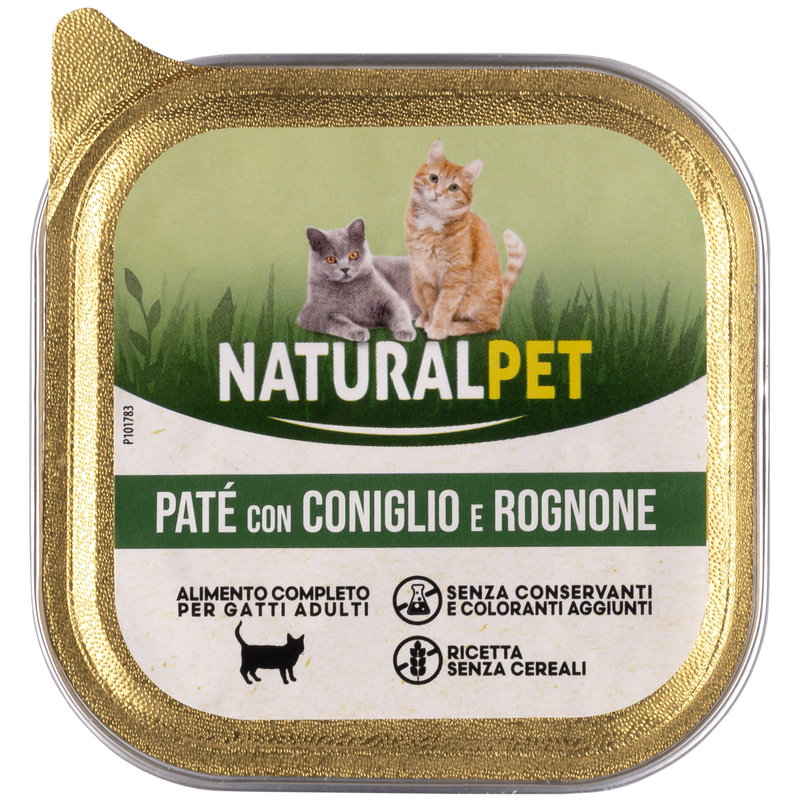 Naturalpet Cat Sterilised pat&eacute; con coniglio e rognone 100gr