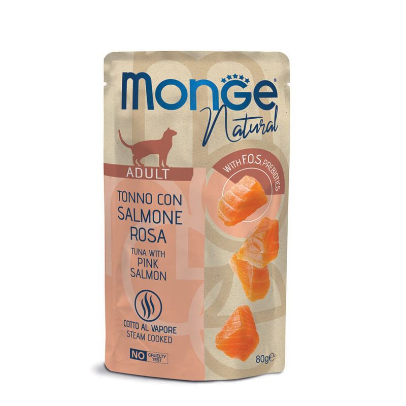 Monge Natural Cat Adult Tonno con Salmone Rosa 80 gr