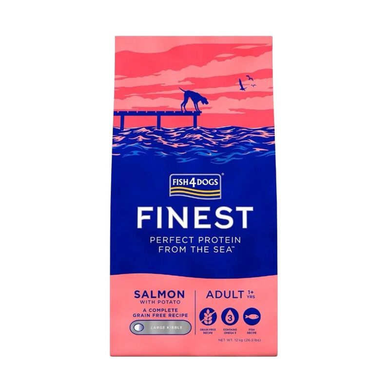 Fish4dogs Finest Dog Adult Large Salmone 12 kg
