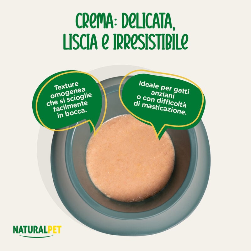 Naturalpet Cat Crema Pollo e Formaggio 70g