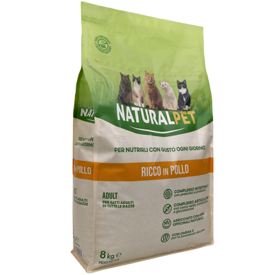 Naturalpet Cat Adult ricco in Pollo 8 kg