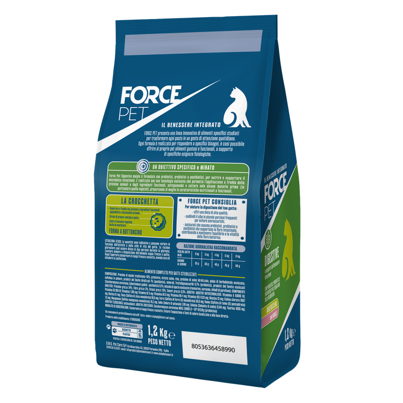 Forcepet Cat Adult Steril Digestive con maiale 1,2kg