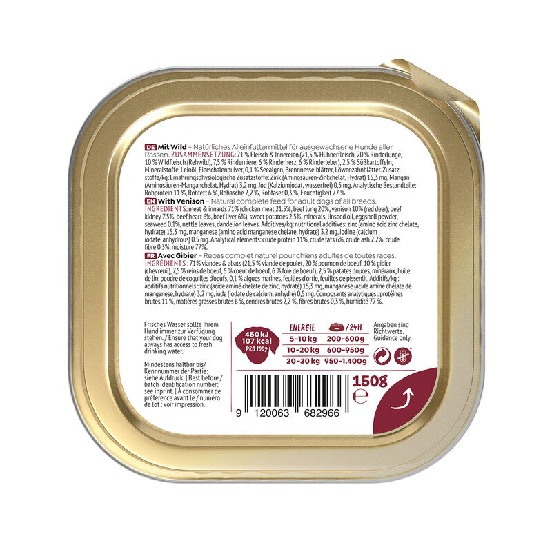 Wow Dog Adult Selvaggina con Alga Marina e Patate Dolci 150 gr