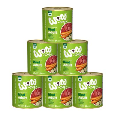 Wow Dog Adult Manzo con Carote e Zucchine 800 gr