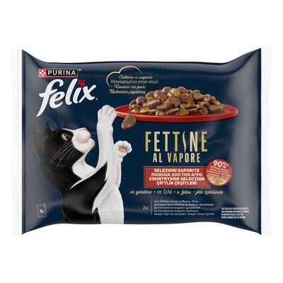Felix Cat Adult Fettine al vapore Manzo e Pollo 4 pz x 80 gr