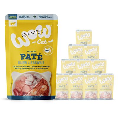 Wow Cat Adult Pollo e Gamberetti 125 gr