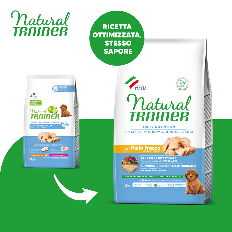 Natural Trainer Dog Puppy & Junior Small/Toy Pollo 2 kg
