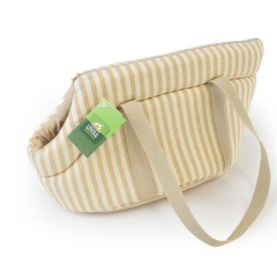 L'Isola dei Tesori Borsa Venere a righe Beige 40x25x21 cm