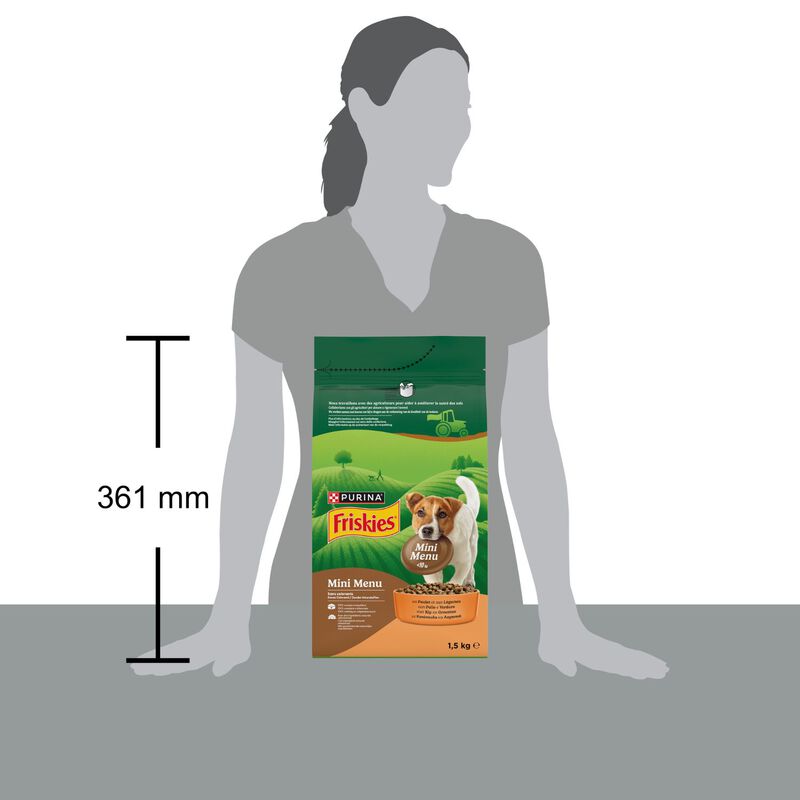 Friskies Dog Adult Mini Menu con Pollo e Verdure 1,5 kg