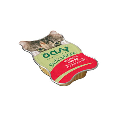 Oasy Cat Adult Delicatesse Pat&eacute; con Vitello in Vaschetta 85 gr