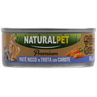 Naturalpet Premium Cat pat&eacute; ricco in trota con carote 85gr