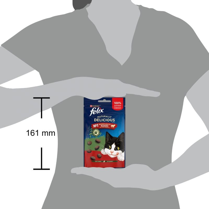 Felix Naturally Delicious Cat Snack con Manzo e Bacche di Goji 50 gr