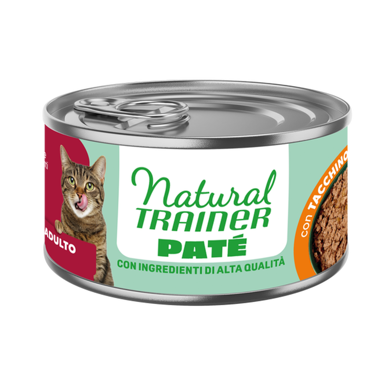 Natural Trainer Pat&eacute; con Tacchino per Gatti Adulti 85gr