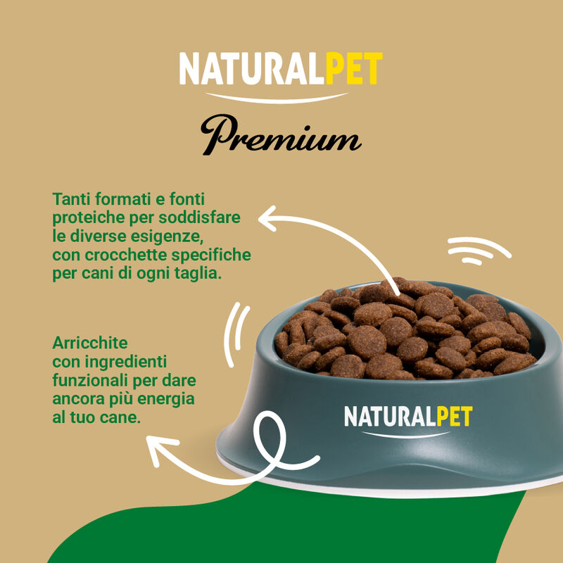 Naturalpet Premium Dog Adult All breeds ricco in Manzo 3 kg