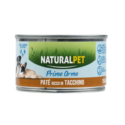 Naturalpet Prime Orme Puppy Pat&eacute; ricco in Tacchino 150gr