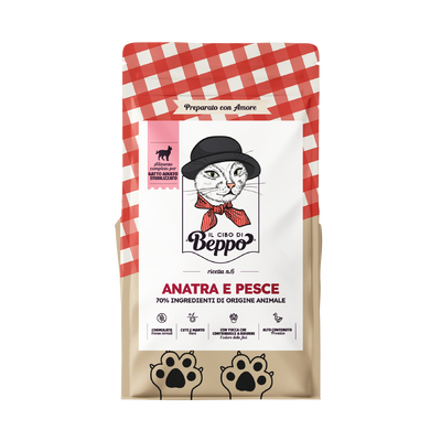 Il Cibo di Beppo Cat Steril Anatra e pesce 1,5kg