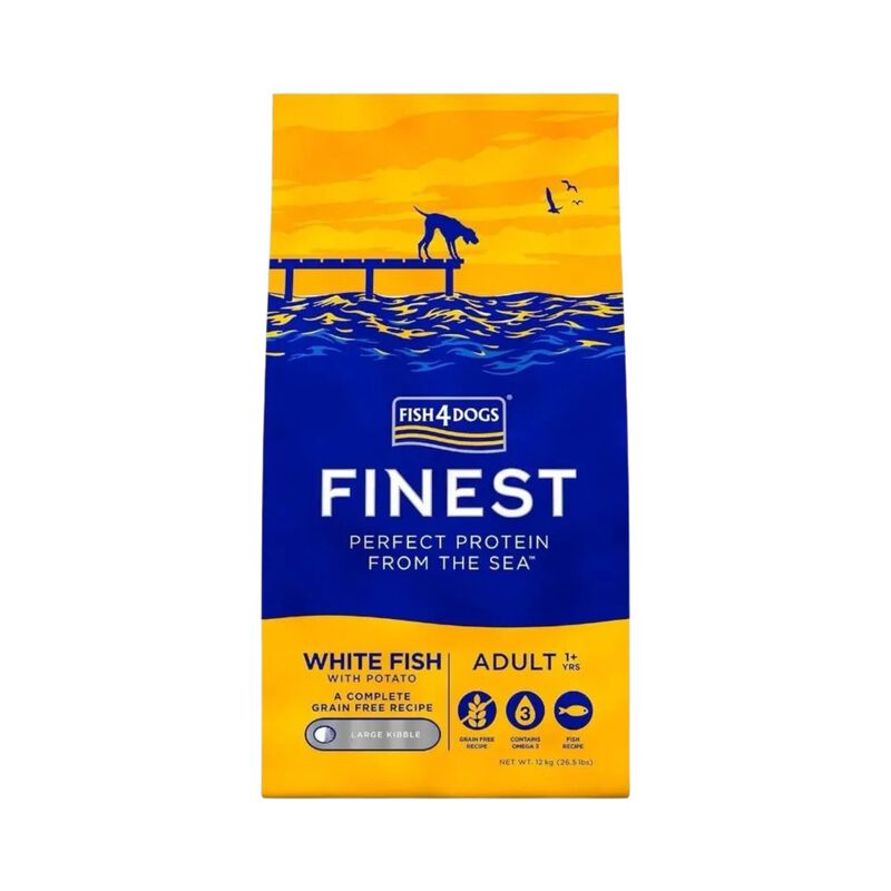 Fish4dogs Finest Dog Adult Large Pesce Bianco 12 kg