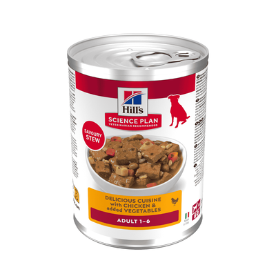 Hill's Science Plan Spezzatino con Pollo e verdure per Cani Adulti 363gr
