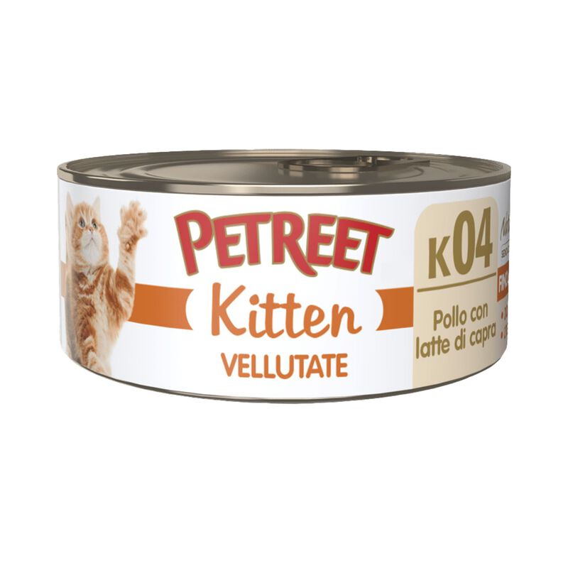 Petreet Cat Kitten Vellutate Pollo con latte di capra 60 gr