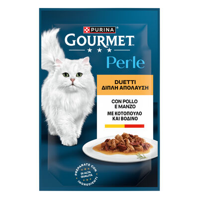 Gourmet Perle Duetti Cat Adult con Manzo e Pollo 85 gr