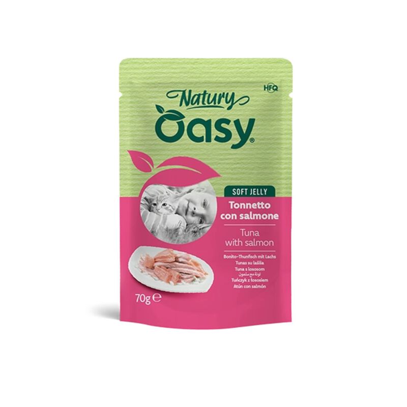 Oasy Natury cat adult Tonnetto con Salmone 70 gr