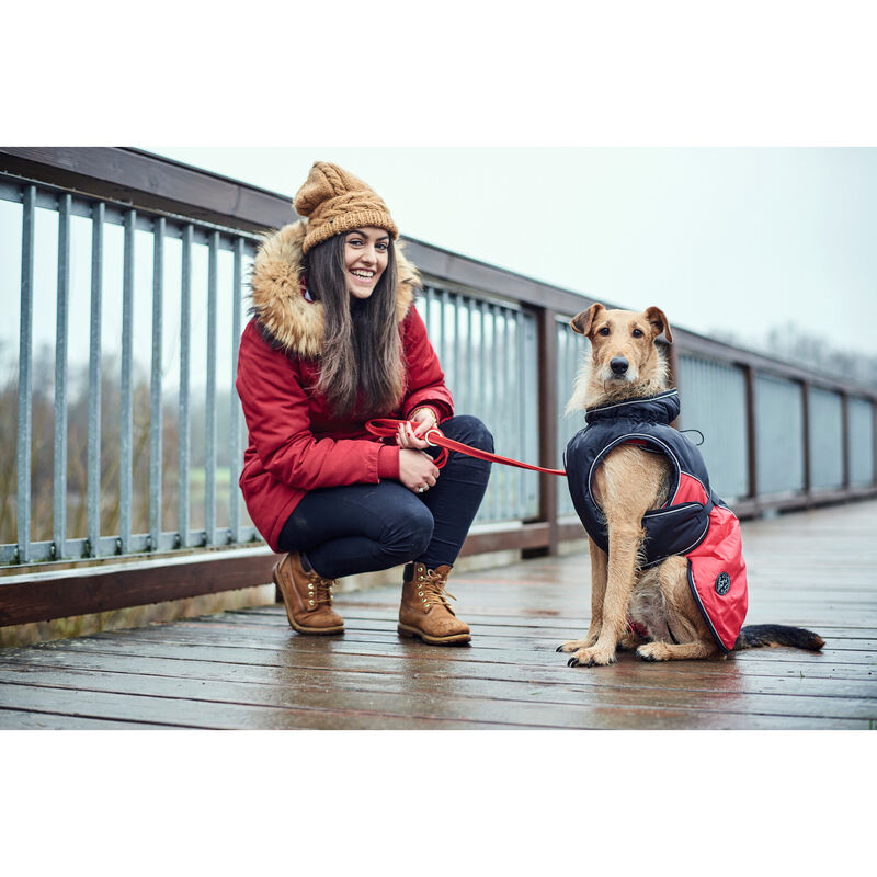 Hunter Impermeabile per cani Uppsala Cozy nero e rosso tg. 45