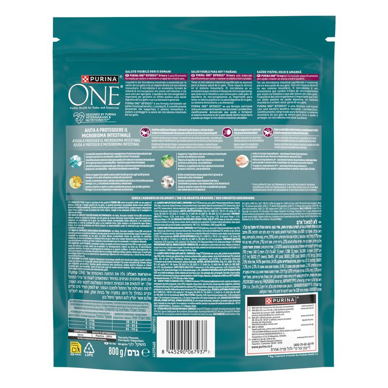 Purina One Bifensis Cat Urinary Pollo e Frumento 800 gr