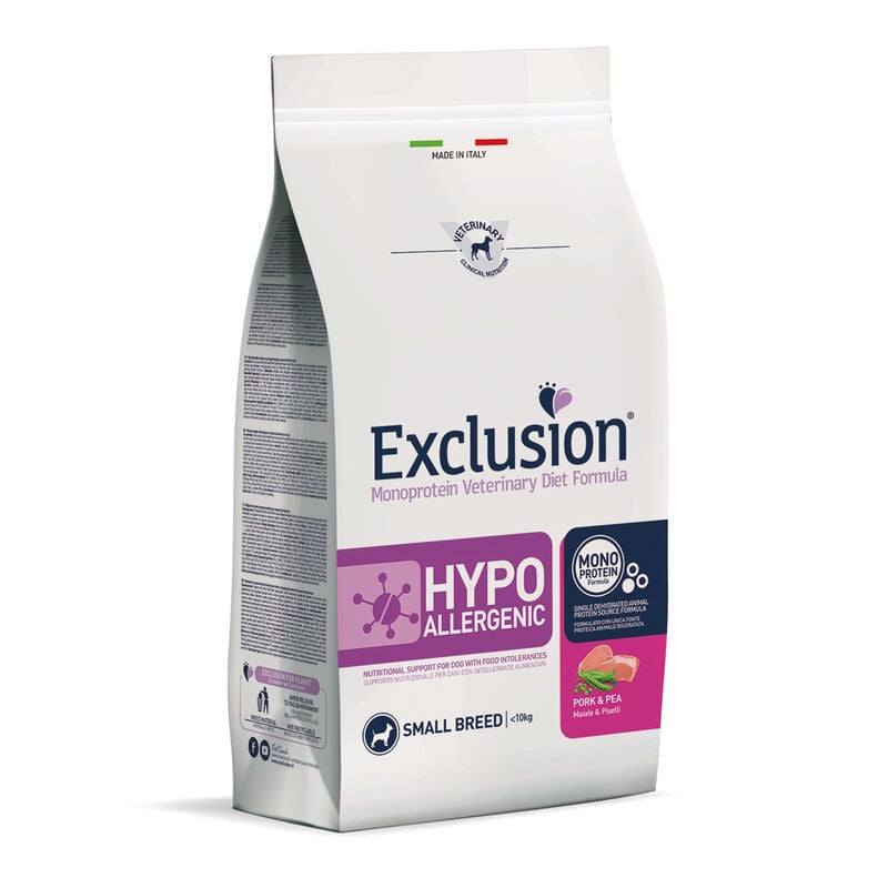 Exclusion Monoprotein Veterinary Diet Dog Small Hypoallergenic Maiale e Piselli 2 Kg