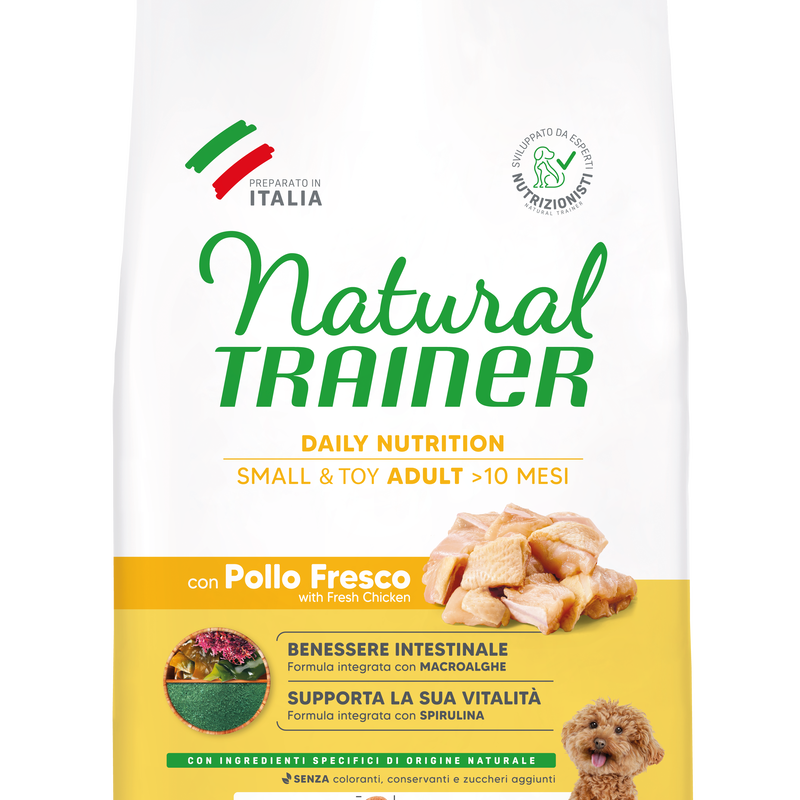 Natural Trainer Daily Nutrition Dog Adult Small&Toy con Pollo fresco 2kg