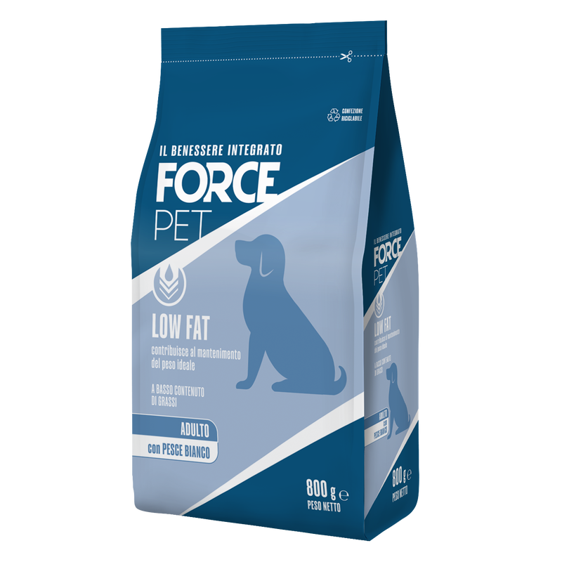 Forcepet Dog Adult Low Fat con pesce bianco 800gr