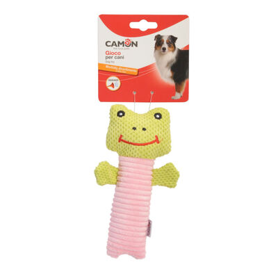 Camon Gioco per Cani Rana o Cagnolino in peluche con squeaker 19 cm