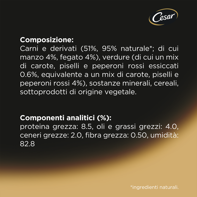 Cesar Dog Selezione dell'Orto con Manzo e Verdure 150 gr