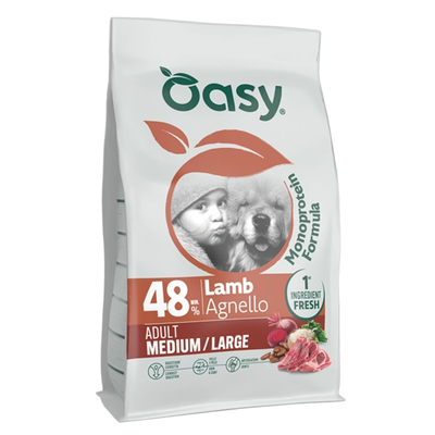 Oasy Monoprotein Formula Dog Adult Medium&large Agnello 2kg