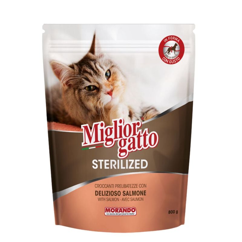 Migliorgatto Cat Sterilized con Delizioso Salmone 800 gr