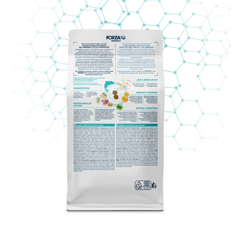 Forza 10 Mono Diet Dog Mini Adult al Pesce 1,5 kg