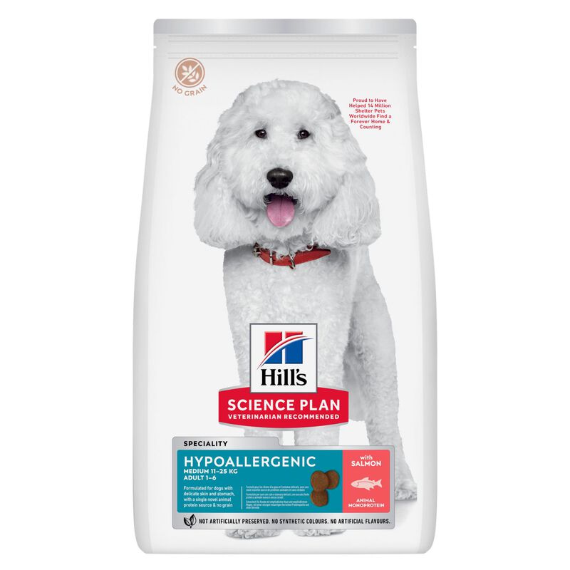Hill's Science Plan Dog Adult Medium Hypoallergenic Salmone 12kg