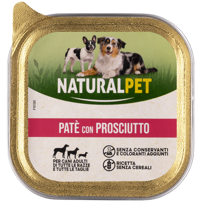 Naturalpet Dog Adult Pat&eacute; con Prosciutto 150gr