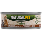 Naturalpet Cat I rag&ugrave; Tacchino con cubetti di prosciutto cotto 85gr