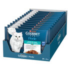 Gourmet Perle Cat Piaceri del mare con Salmone, Platessa, Tonno e Pesce dell'Oceano 4pzx85gr