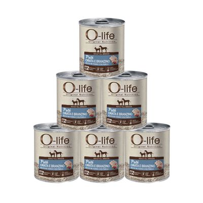 O-life Adult All Breeds Pat&eacute; Orata e Branzino con Piselli 400g